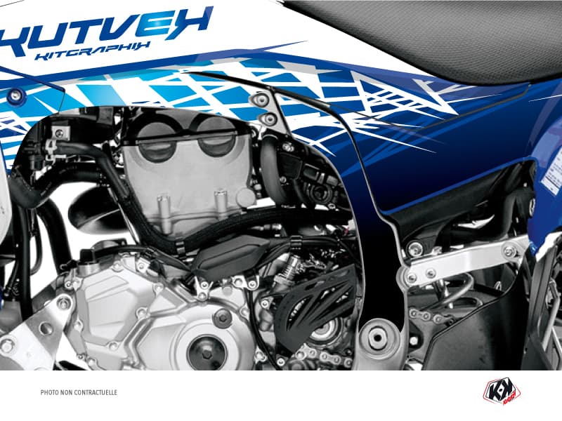 kit graphique protection de cadre quad eraser yamaha 450 yfz-r 2014-2019 bleu x3