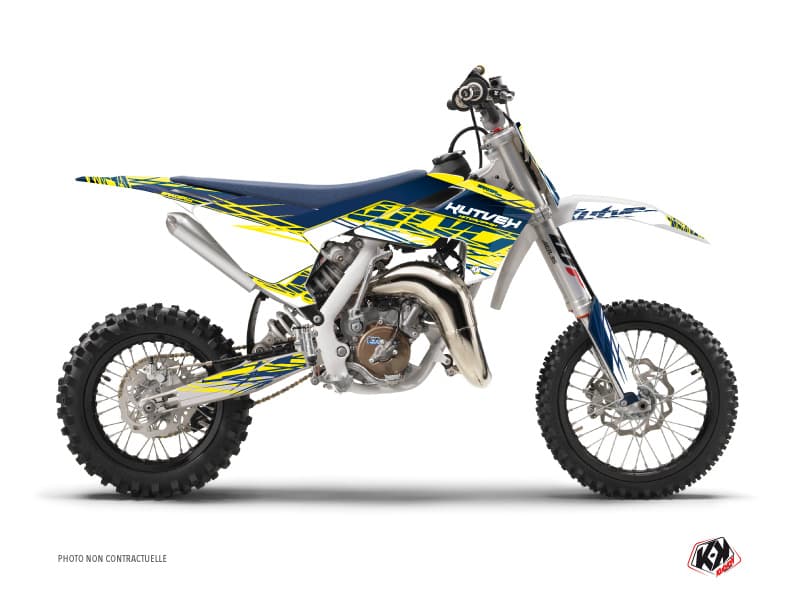 deko-set moto-cross eraser husqvarna tc 65 gelb blau
