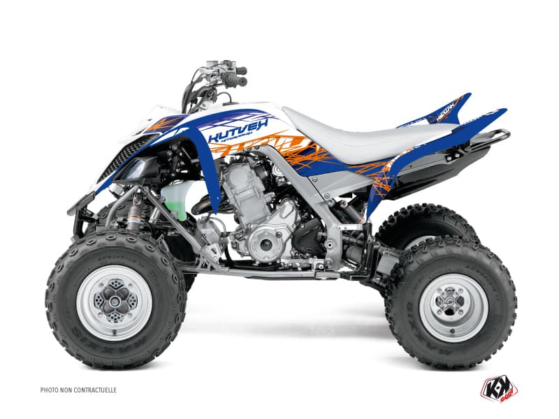 kit graphique quad yamaha raptor 660 eraser bleu-orange