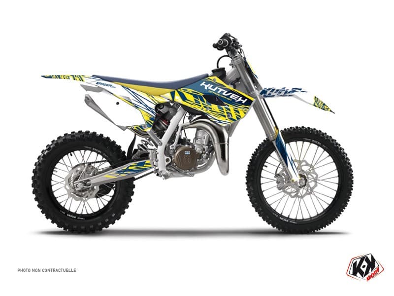 deko-set moto-cross eraser husqvarna tc 85 gelb blau