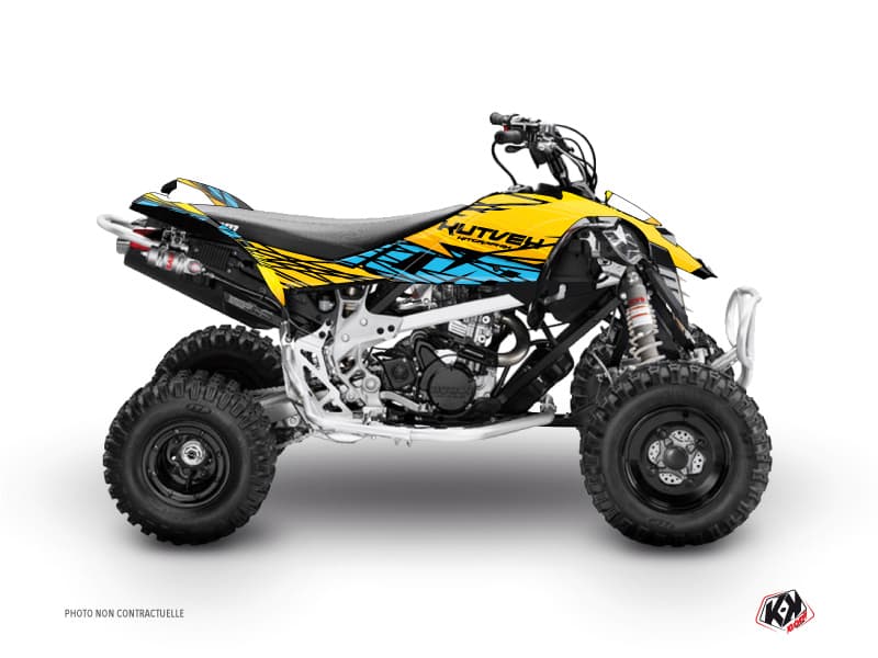 Kit graphique Quad Eraser Can Am DS 650 Jaune Bleu