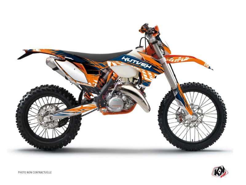 deko-set moto-cross eraser ktm exc-excf blau orange