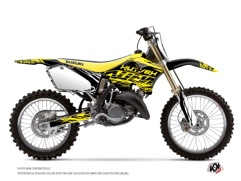 kit graphique motocross suzuki rm 125 eraser fluo jaune | Suzuki | Kutvek