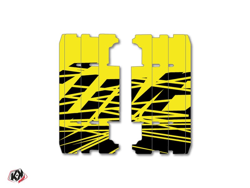 Eraser Fluo Yellow Yamaha 125 YZ Dirt Bike Radiator Grille Graphic Kit 2015-2016