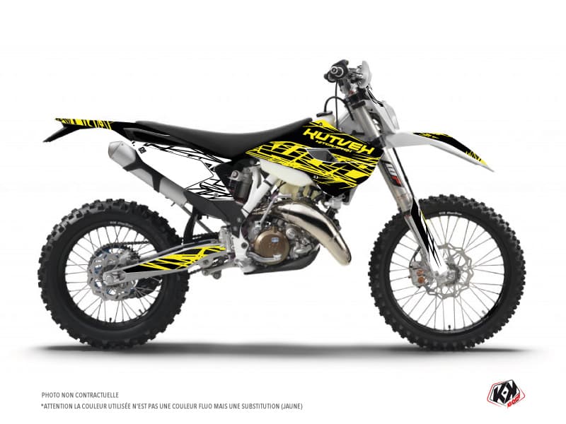 deko-set moto-cross eraser fluo husqvarna 250 te gelb