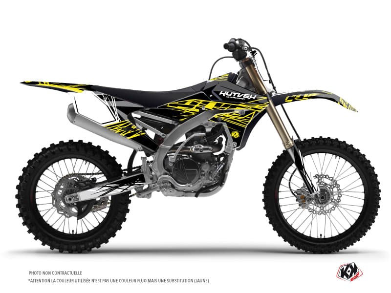 Yamaha 250 YZF Dirt Bike Eraser Fluo Graphic Kit Yellow | 250 YZF | Kutvek