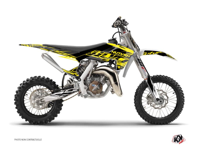 deko-set moto-cross eraser fluo husqvarna tc 65 gelb