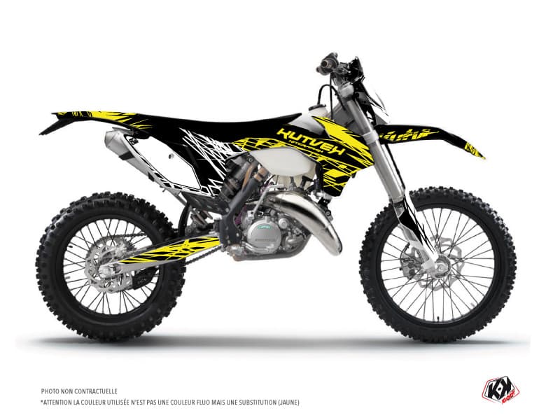 deko-set moto-cross eraser fluo ktm exc-excf gelb