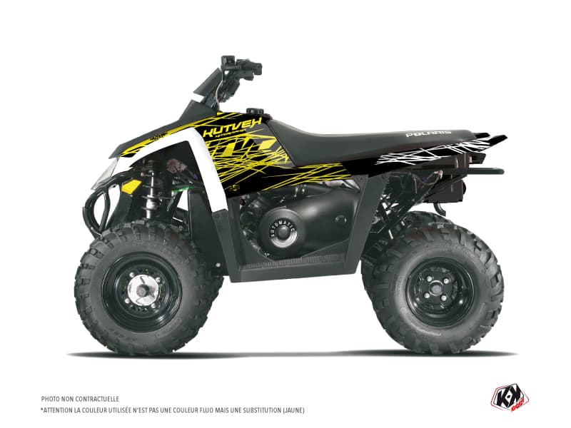 kit graphique quad polaris scrambler 500 eraser fluo jaune