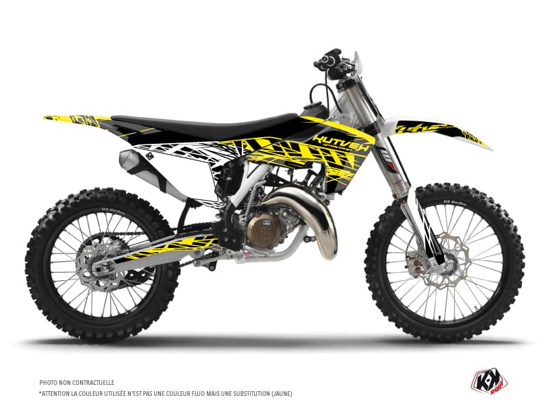 deko-set moto-cross eraser fluo husqvarna tc 250 gelb