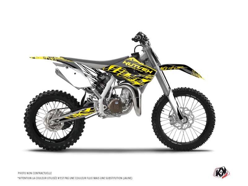 deko-set moto-cross husqvarna tc 85 eraser fluo gelb