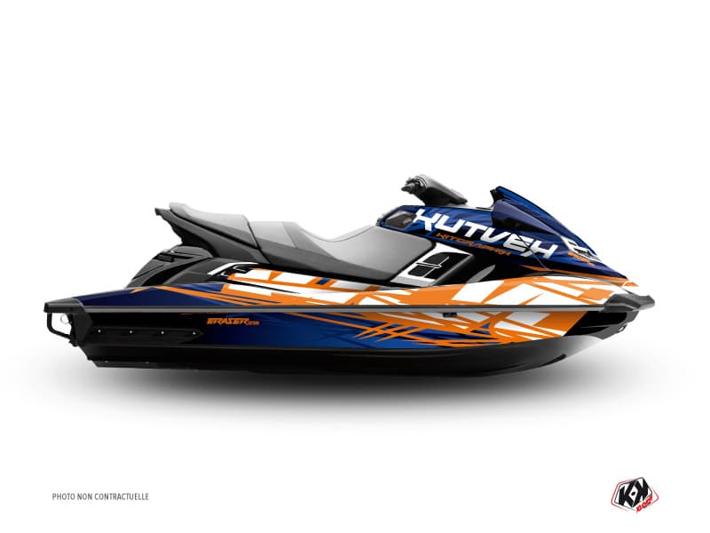 deko-set jet-ski eraser yamaha fx blau orange