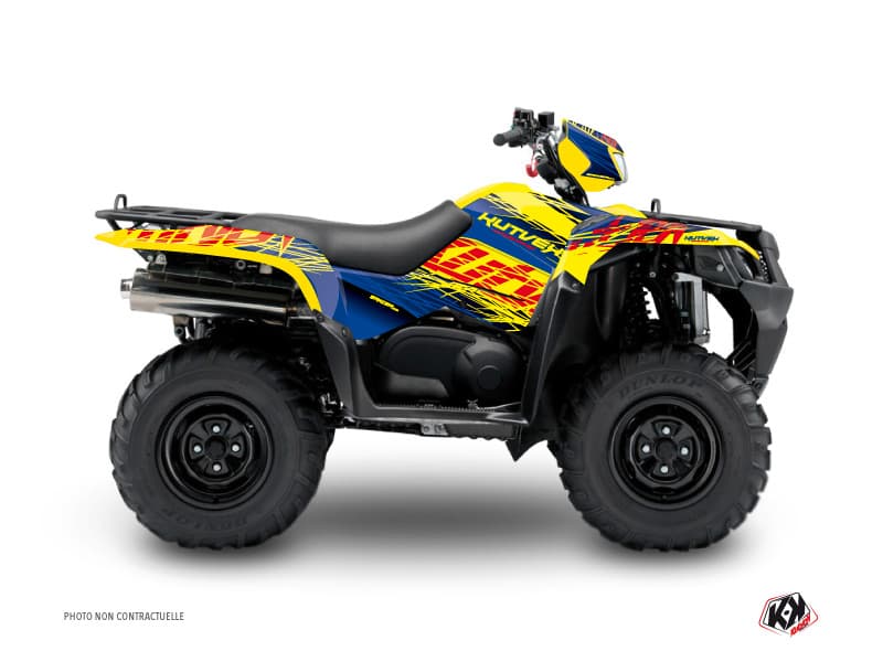 Kit graphique Quad Eraser Suzuki King Quad 500 Bleu Jaune | Suzuki | Kutvek