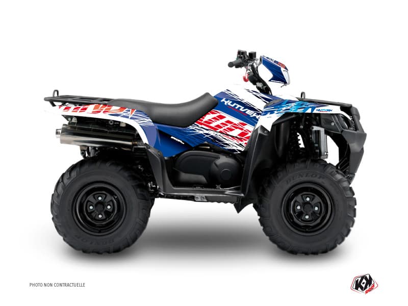 Kit graphique Quad Eraser Suzuki King Quad 750 Bleu Rouge | Suzuki | Kutvek