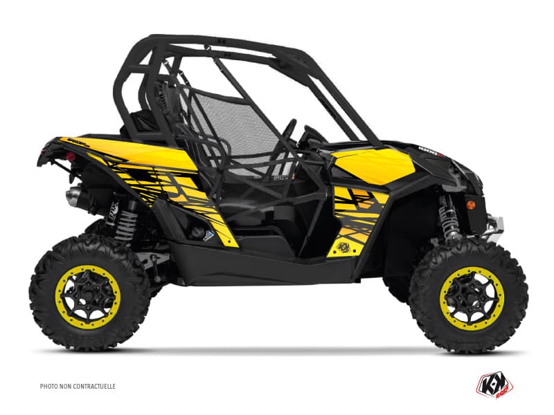 utv can-am maverick eraser yellow graphic kit