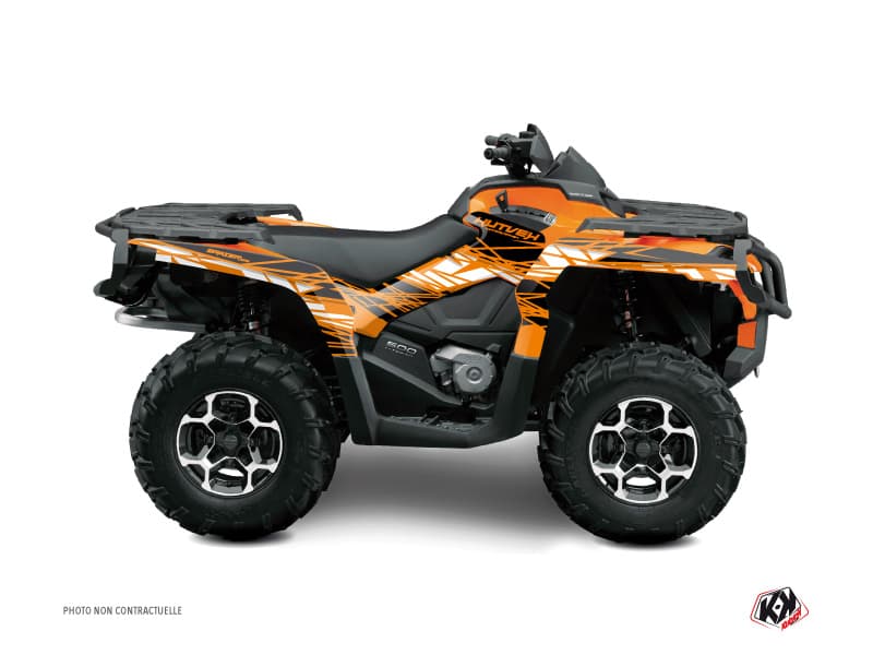 kit graphique quad can-am outlander 1000 r eraser orange-noir | Can am | Kutvek