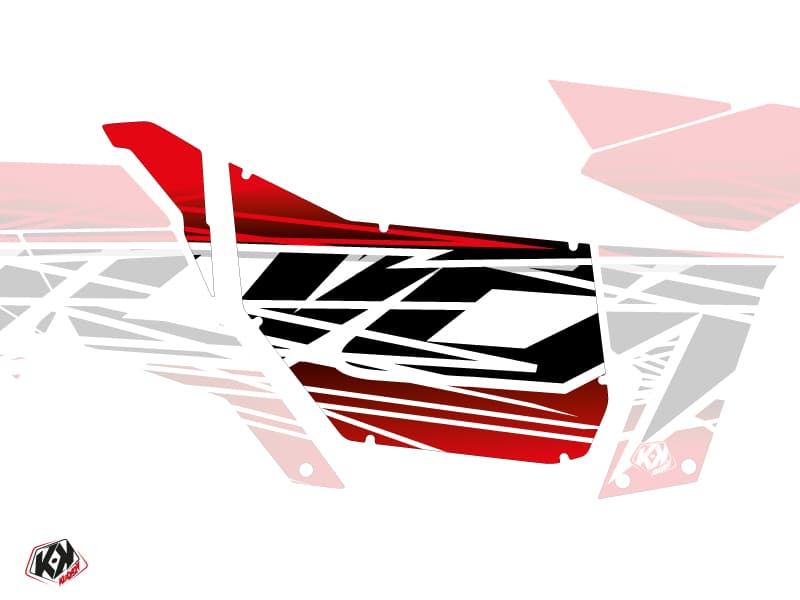 Suicide Doors Pro Armor Eraser Can Am Maverick 2012-2017 Red White Graphic Kit