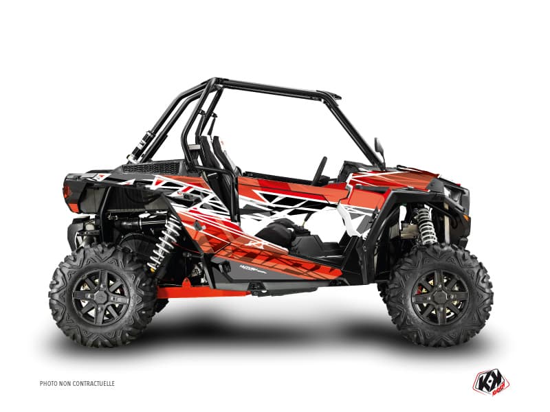 Graphic Kit UTV Eraser Polaris RZR 1000 Turbo Red White