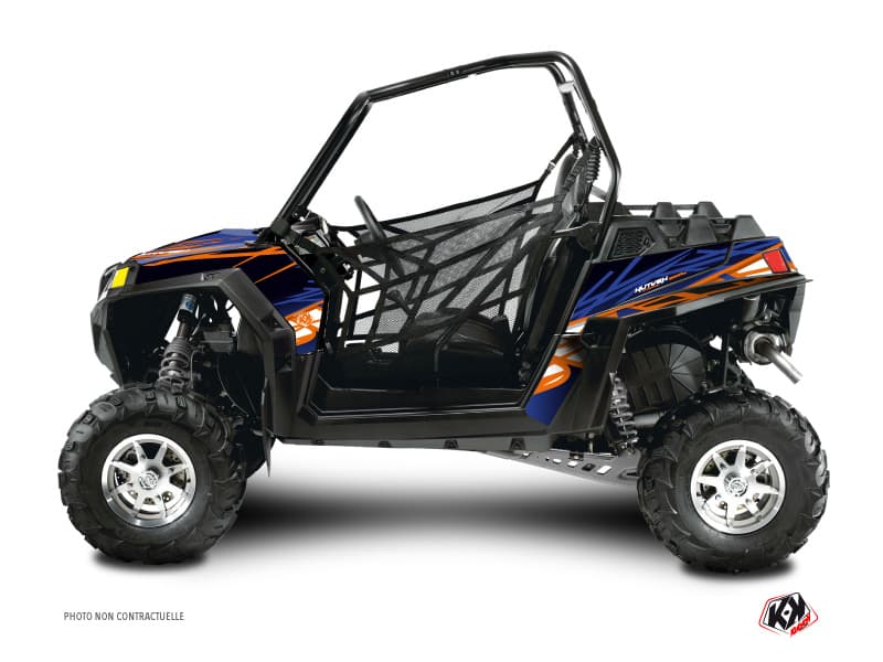 kit graphique ssv polaris rzr 170 eraser bleu-orange