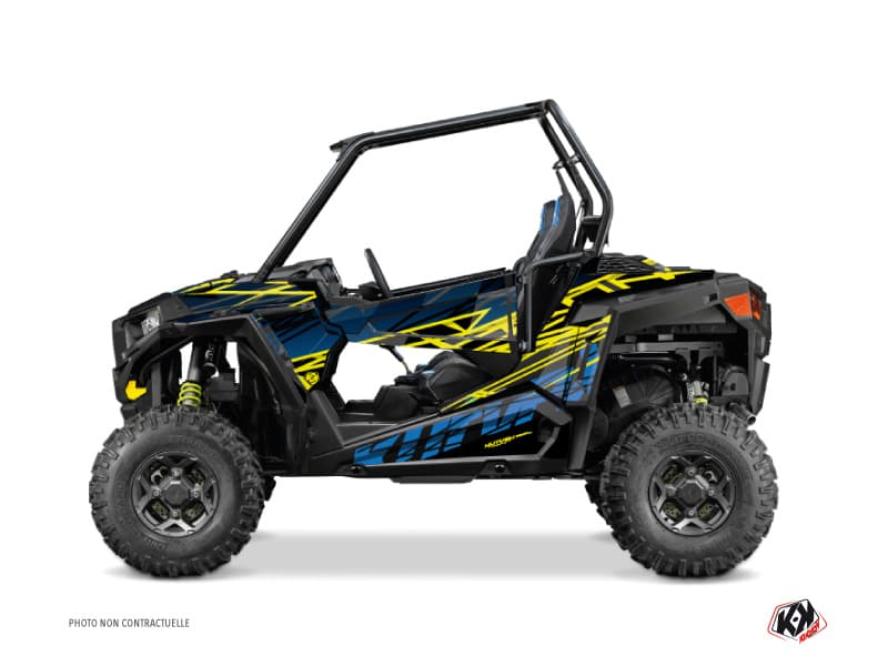 kit graphique ssv polaris rzr 900 eraser neon bleu