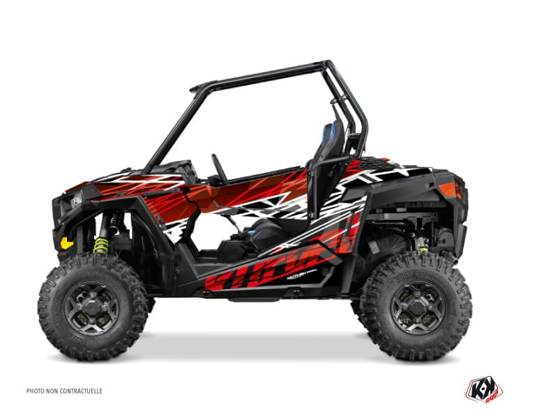 kit graphique ssv eraser polaris rzr 900 rouge blanc
