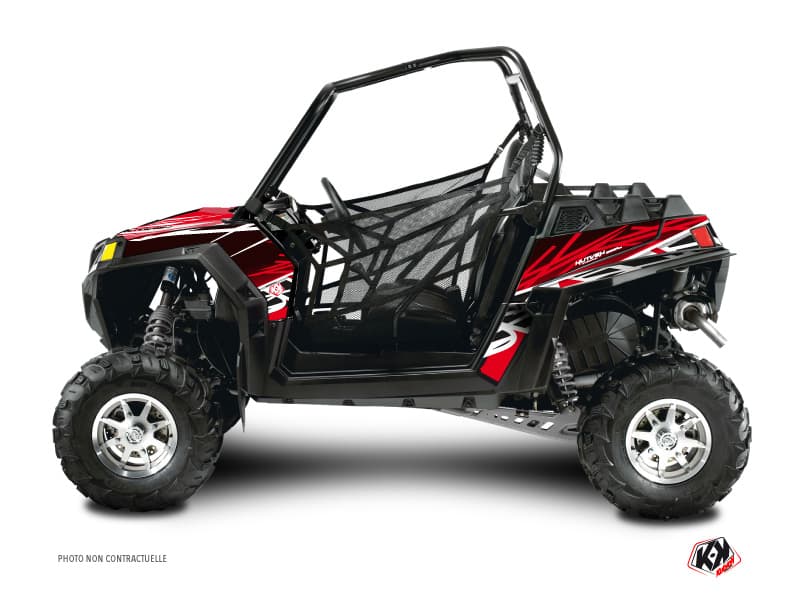 kit graphique ssv eraser polaris rzr 900 xp rouge blanc