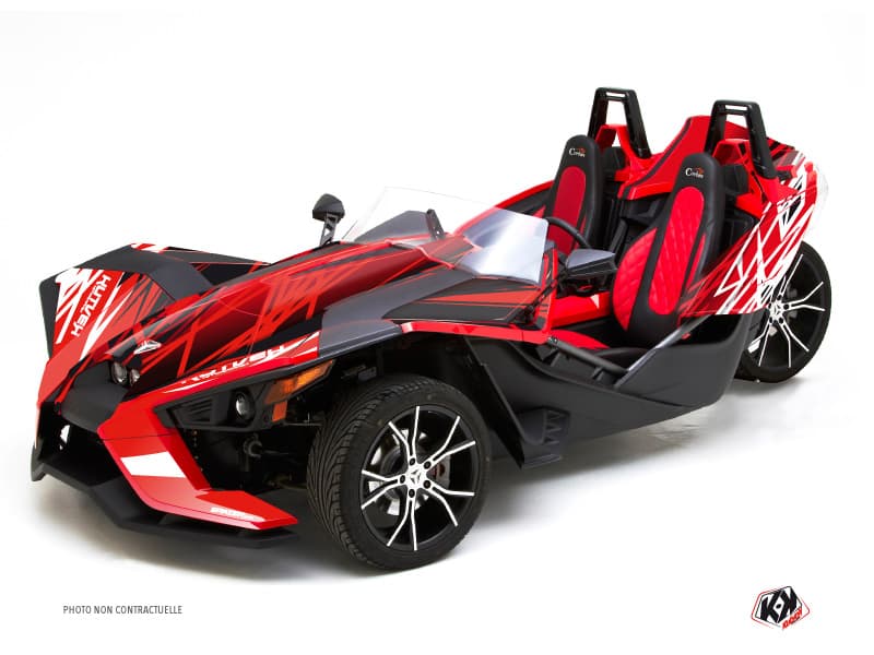 kit graphique eraser rouge-blanc hybride polaris slingshot