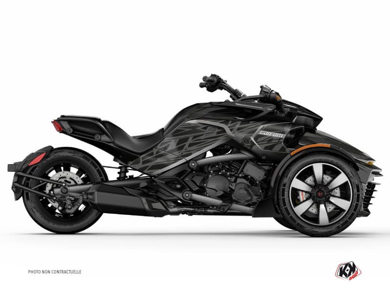 kit graphique eraser noir-gris hybride can-am spyder f3 t