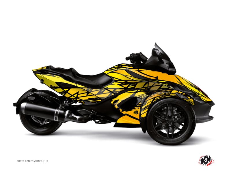 Kit graphique Hybride Eraser Can Am Spyder RS Jaune