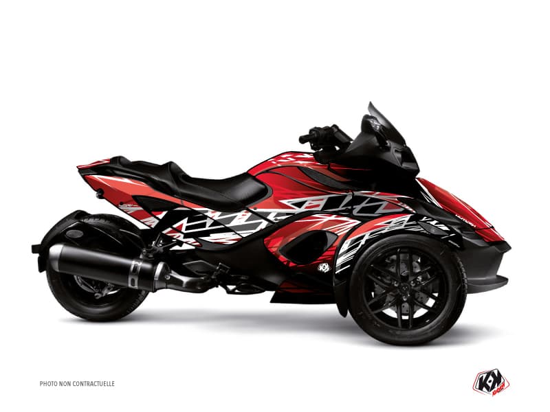 Kit graphique Hybride Eraser Can Am Spyder RS Rouge Blanc