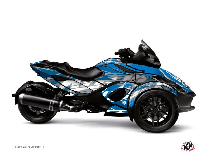 kit graphique eraser gris-bleu hybride can-am spyder 1330 rt ltd