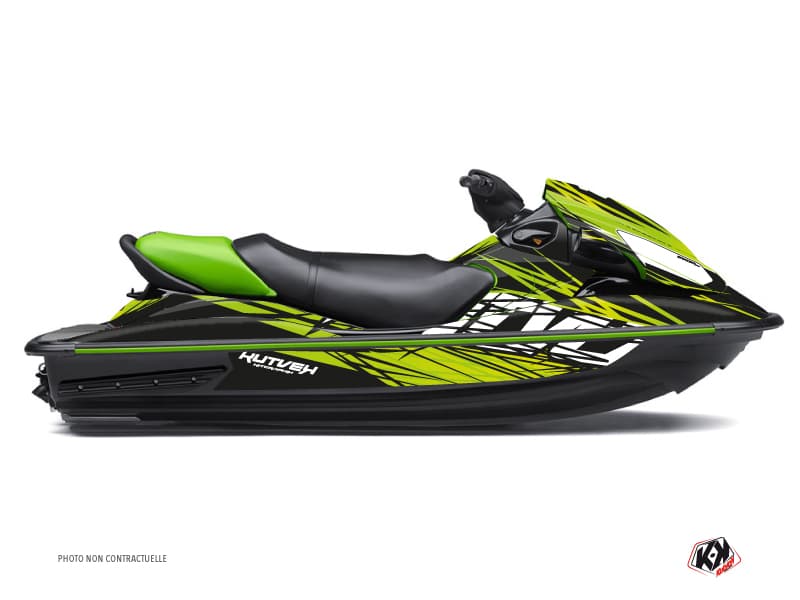 kit graphique jet-ski kawasaki stx 15 f eraser noir-vert