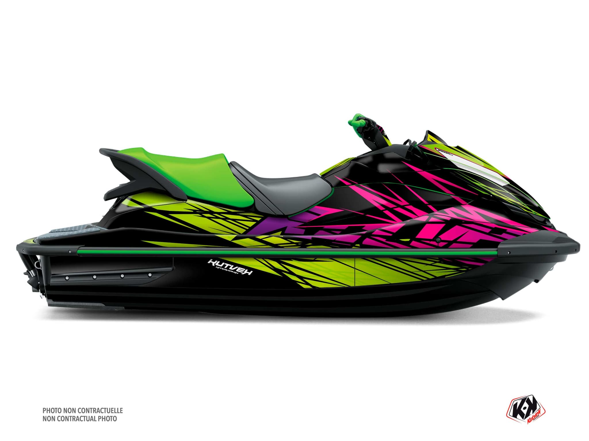 kit graphique jet-ski kawasaki stx 160 eraser vert