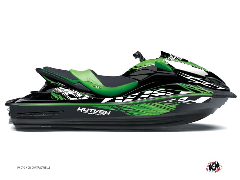 Kit graphique Jet-Ski Eraser Kawasaki ULTRA 300-310 Vert Noir