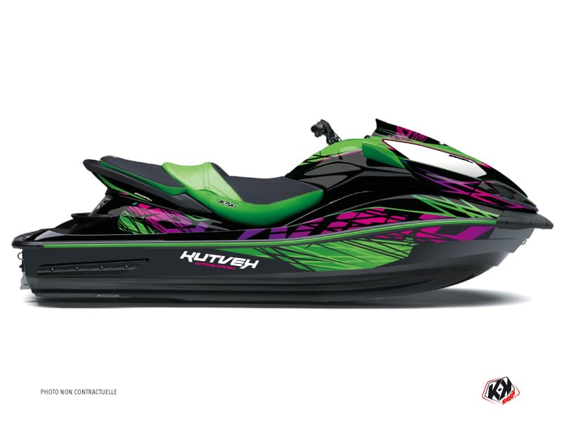 kit graphique jet-ski kawasaki ultra 300 eraser vert