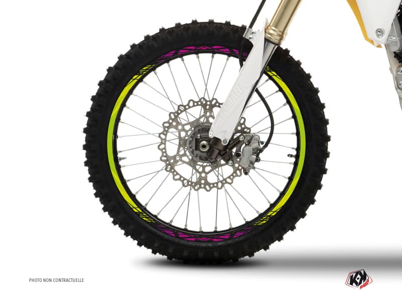 Dirt Bike Eraser Wheel Rim Graphic Kit Green