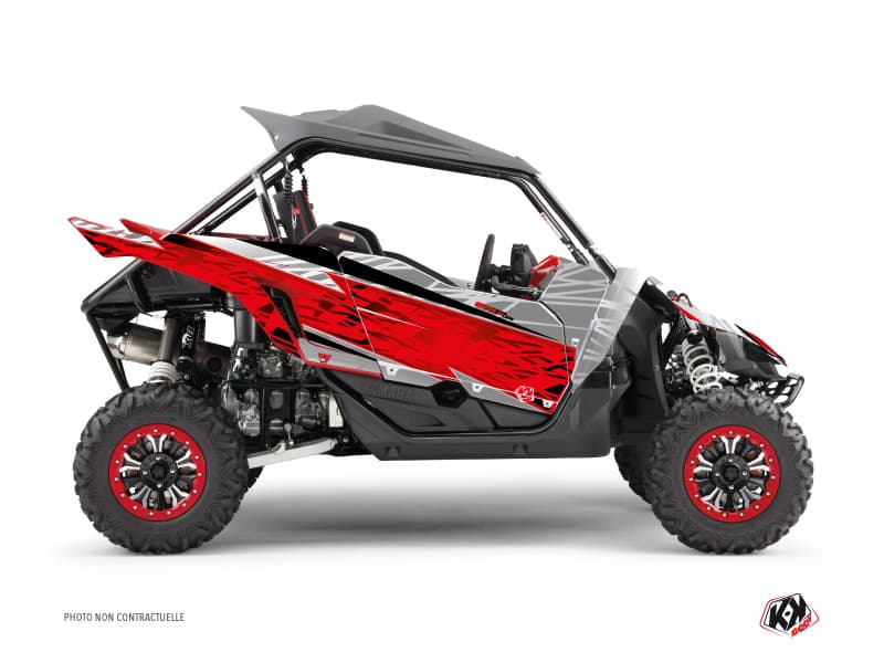 kit graphique ssv yamaha yxz 1000 r eraser gris-rouge | Yamaha | Kutvek