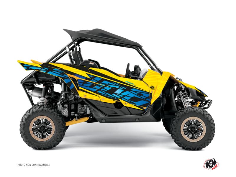 kit graphique ssv yamaha yxz 1000 r eraser jaune-bleu | Yamaha | Kutvek