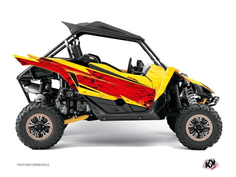 Kit graphique SSV Eraser Yamaha YXZ 1000 R Rouge Jaune | Yamaha | Kutvek