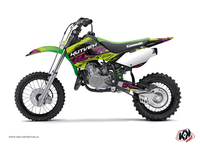 kit graphique motocross kawasaki kx 65 eraser vert