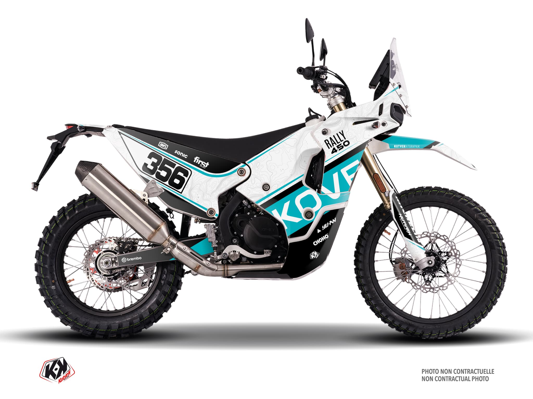 Kit graphique Motocross KOVE RALLY 450 ERRAND Bleu