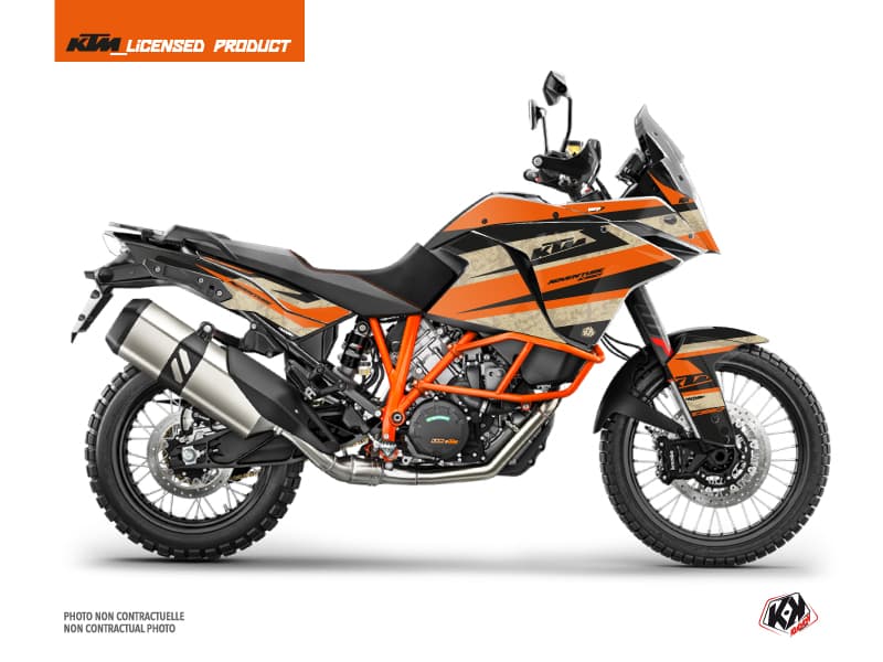 kit graphique moto ktm adventure 1090 r eskap orange-sable