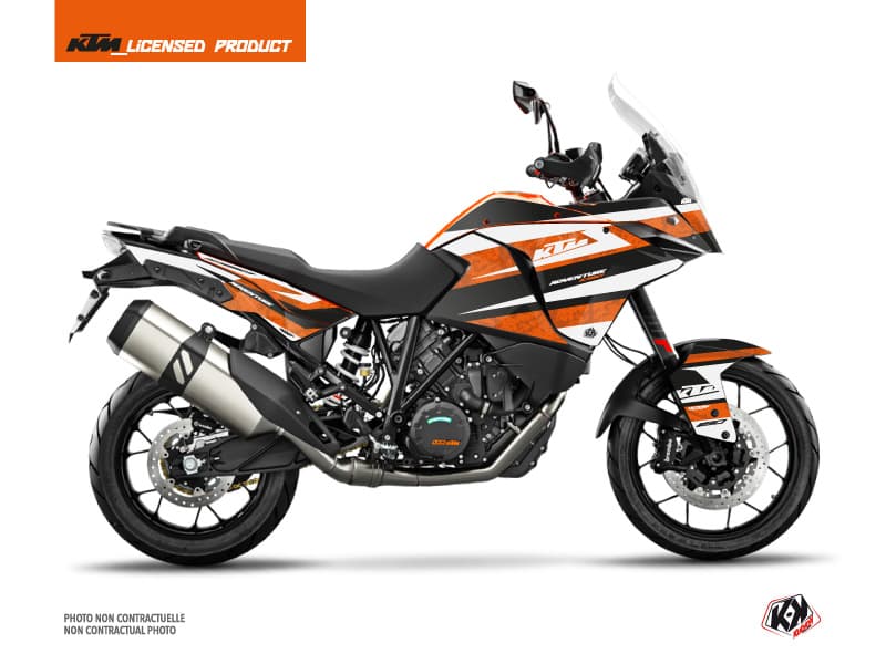 kit graphique moto ktm adventure 1190 eskap orange-blanc