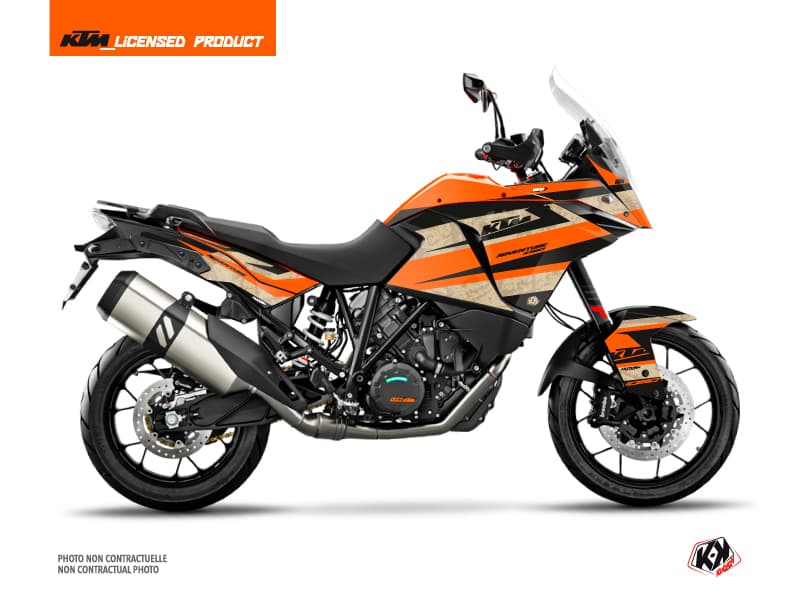 kit graphique moto ktm adventure 1190 eskap orange-sable