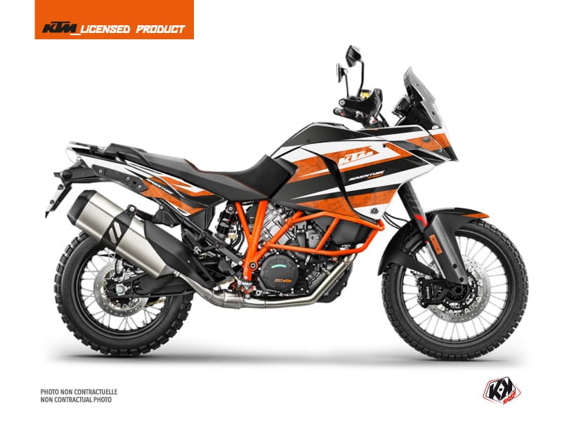 kit graphique moto eskap ktm 1190 adventure r orange blanc