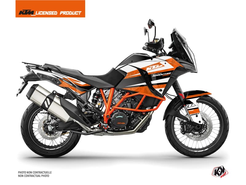 kit graphique moto ktm super adventure 1290 r eskap orange-blanc