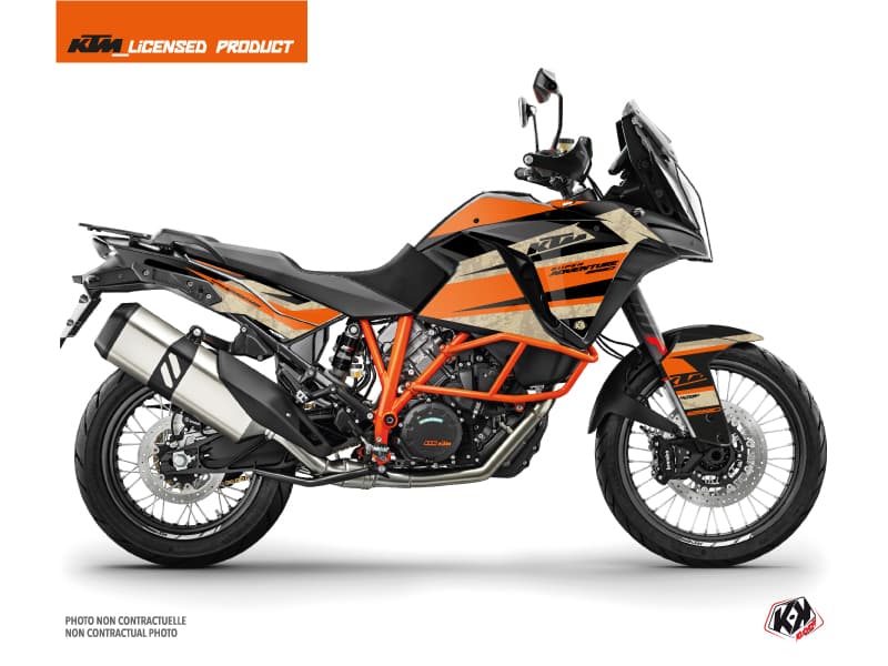 kit graphique moto ktm super adventure 1290 r eskap orange-sable