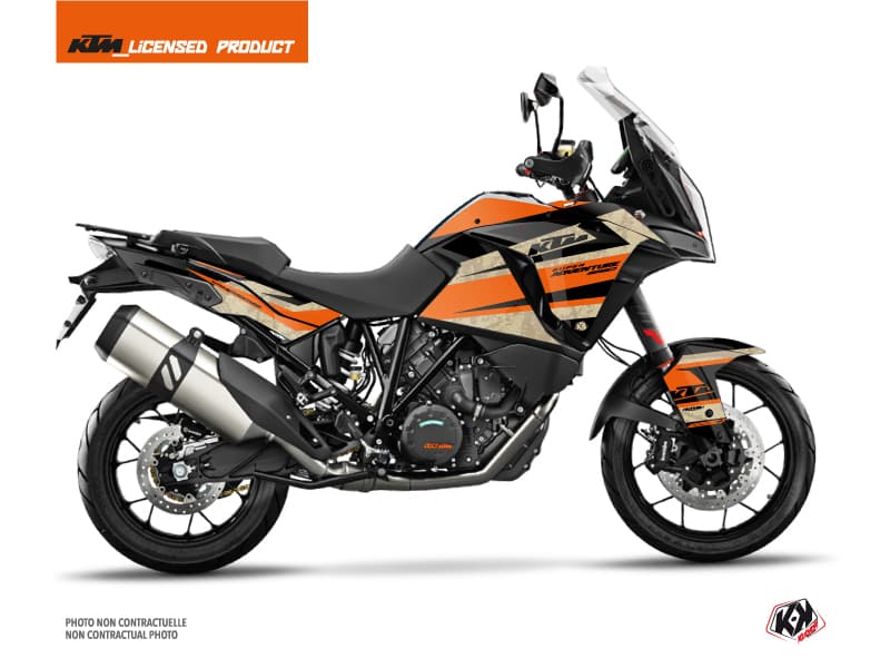 kit graphique moto ktm super adventure 1290 s eskap orange-sable