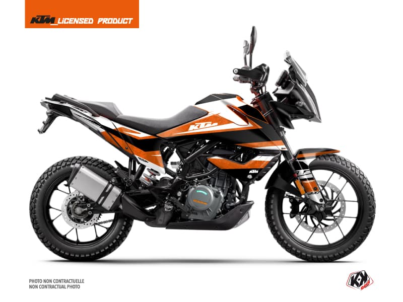kit graphique moto ktm adventure 390 eskap orange-blanc