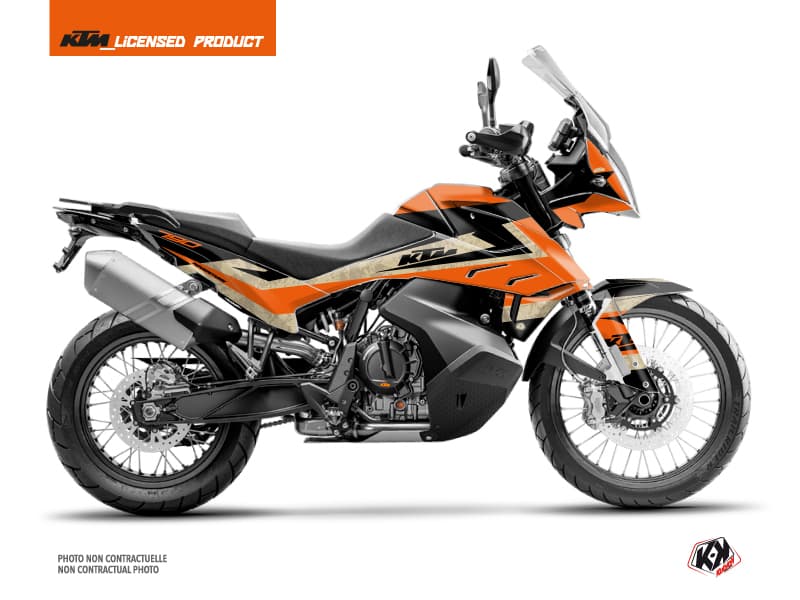 kit graphique moto ktm adventure 790 eskap orange-sable
